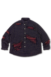 DISTRESSED DOUBLE LAYER FLANNEL
