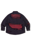 DISTRESSED DOUBLE LAYER FLANNEL