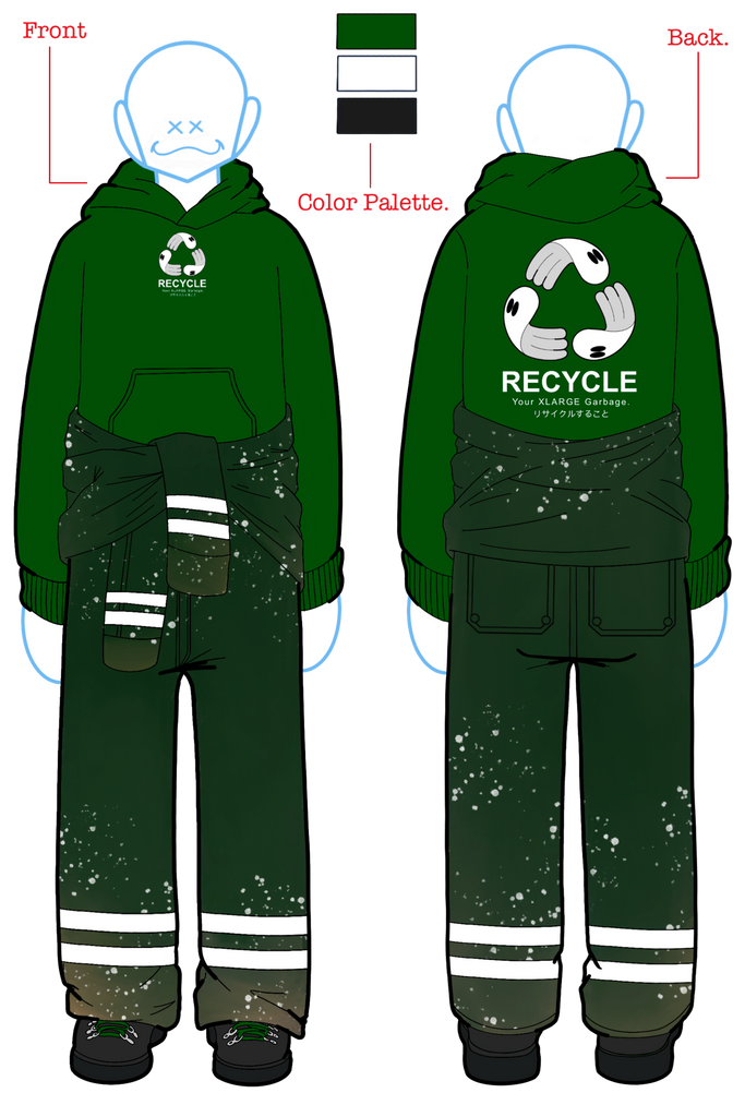 完売必須 早い者勝ち XLARGE×Blu Boy HOODED SWEATSHIRT RECYCLE HOODIE – WNTD Apparel