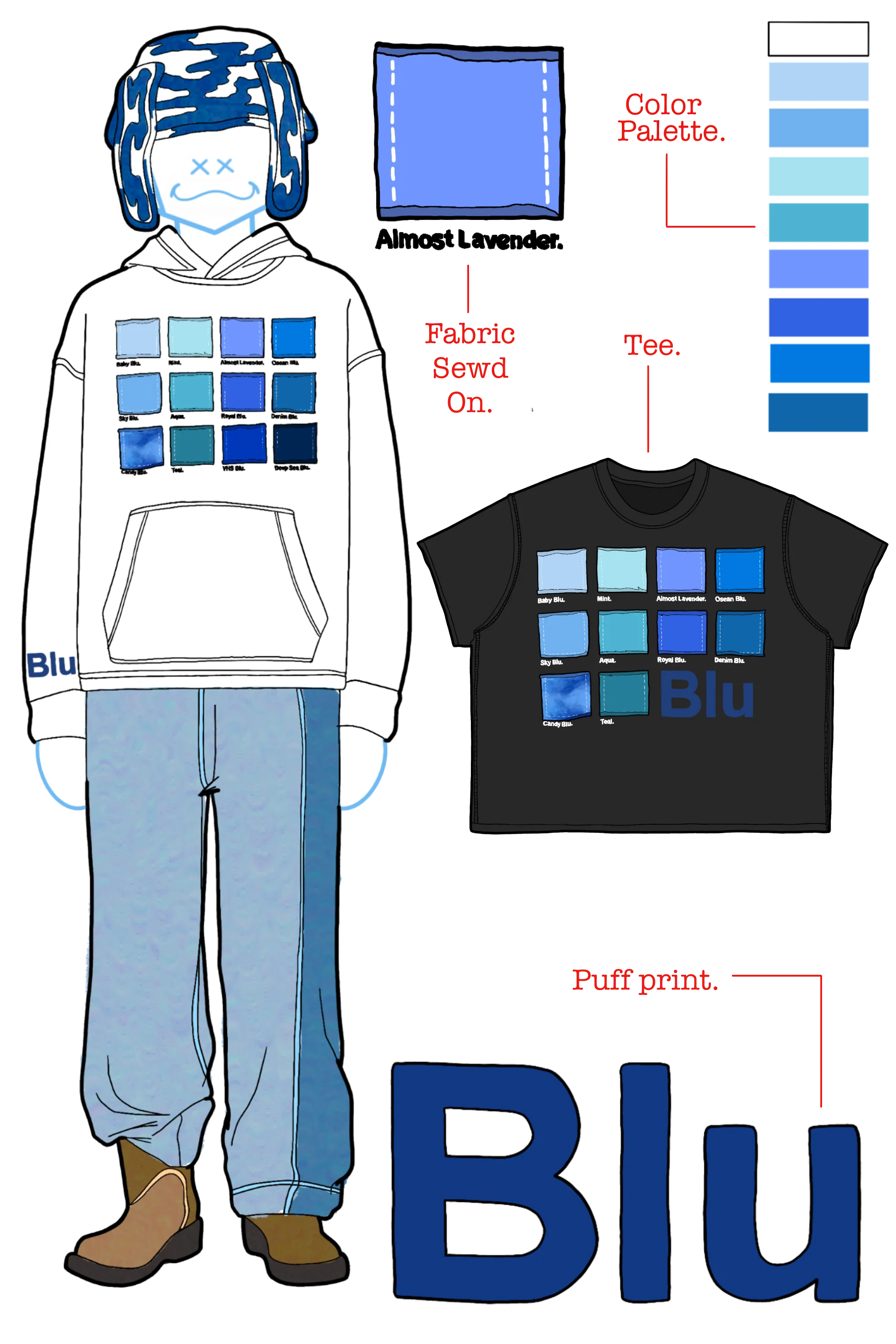 BLU COLOR PALLETE TEE