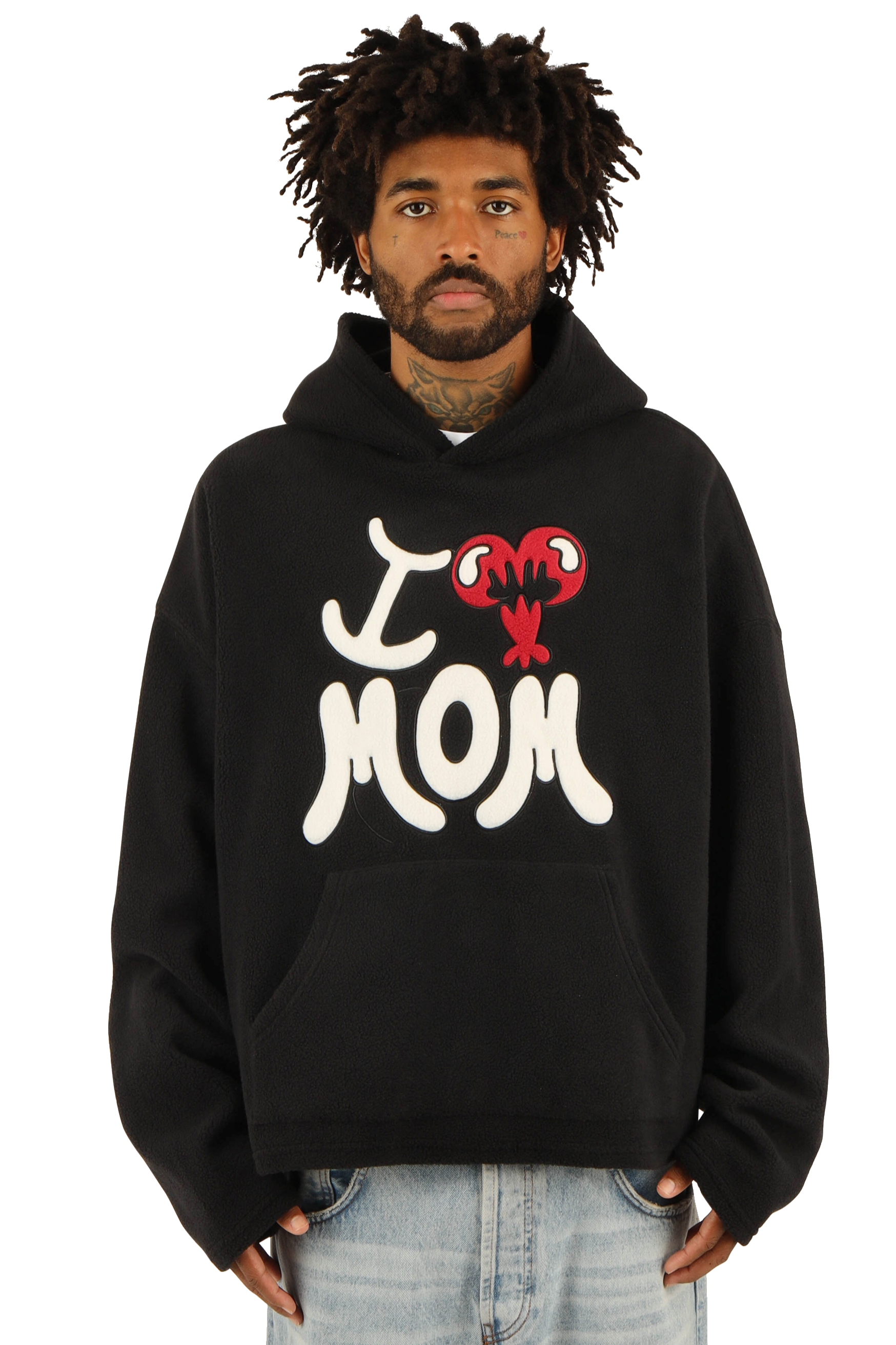 I LOVE MOM FLEECE HOODIE