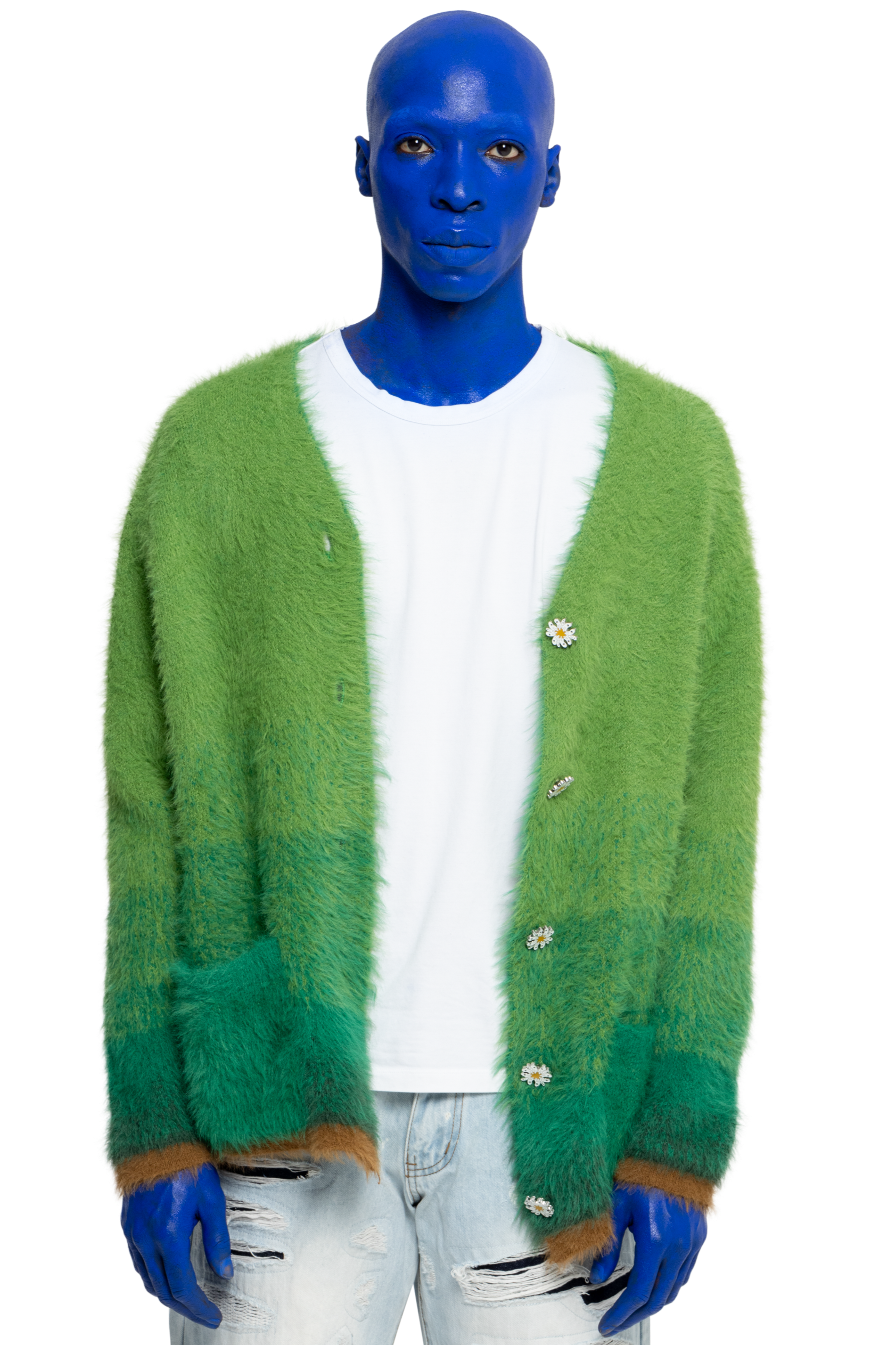 sublations /MOHAIR CARDIGAN HEATHER BLUE 【公式通販】 sublations /MOHAIR CARDIGAN HEATHER BLUE 【公式通販】