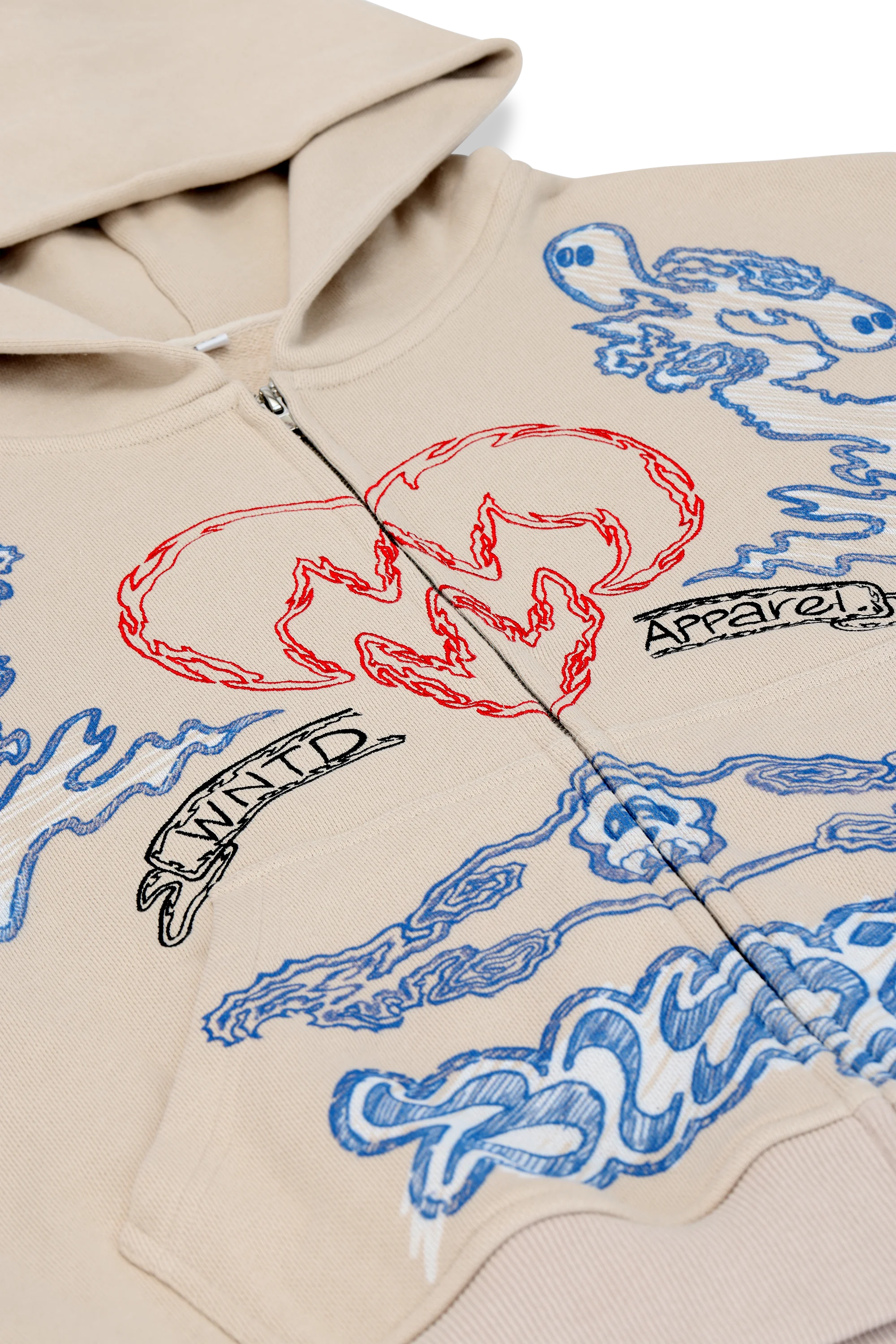 BLU BOY SKETCH ZIP HOODIE