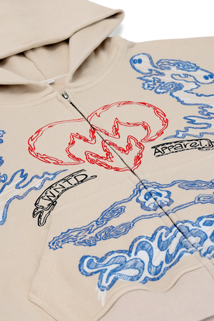 BLU BOY SKETCH ZIP HOODIE