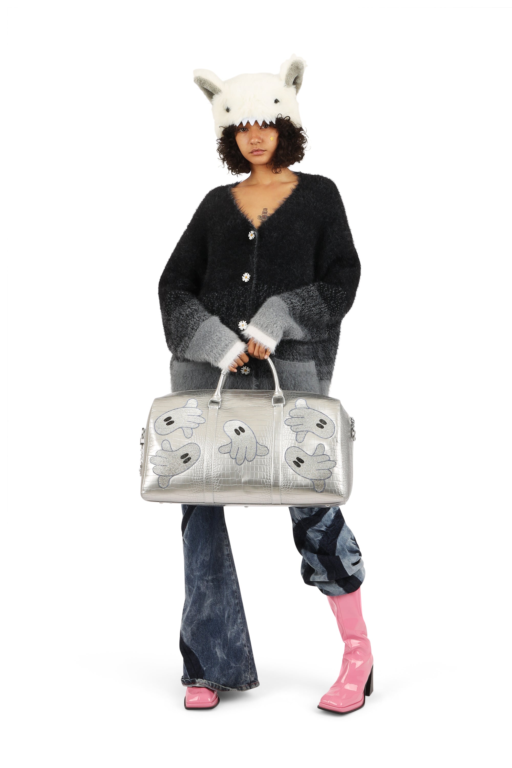 COLLECTION 6 LOOKBOOK : MOHAIR CARDIGAN / GHOST GEM BAG LOOK 