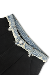 DENIM WAISTBAND TROUSERS