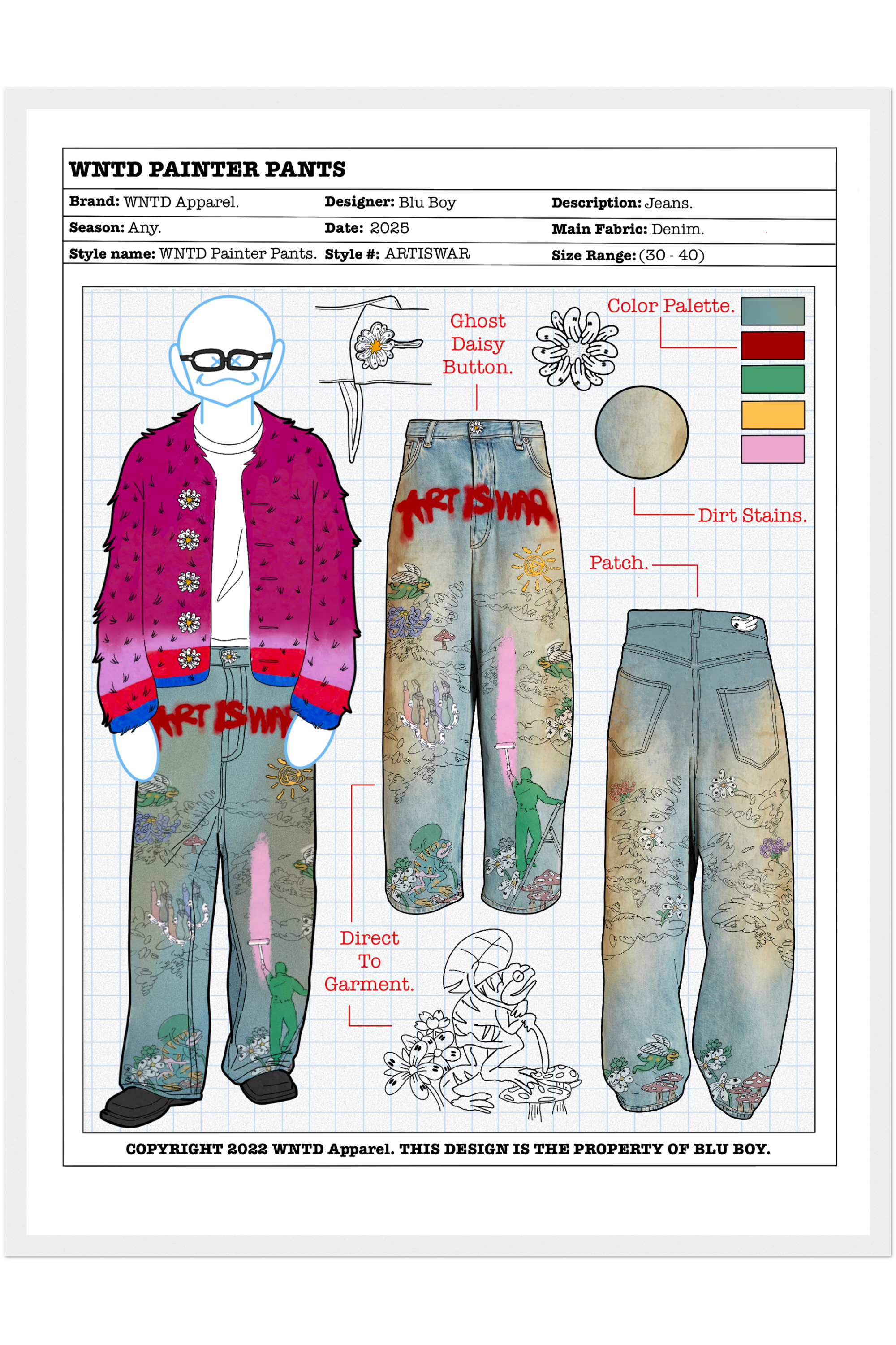 PAINTER PANTS BLUPRINT