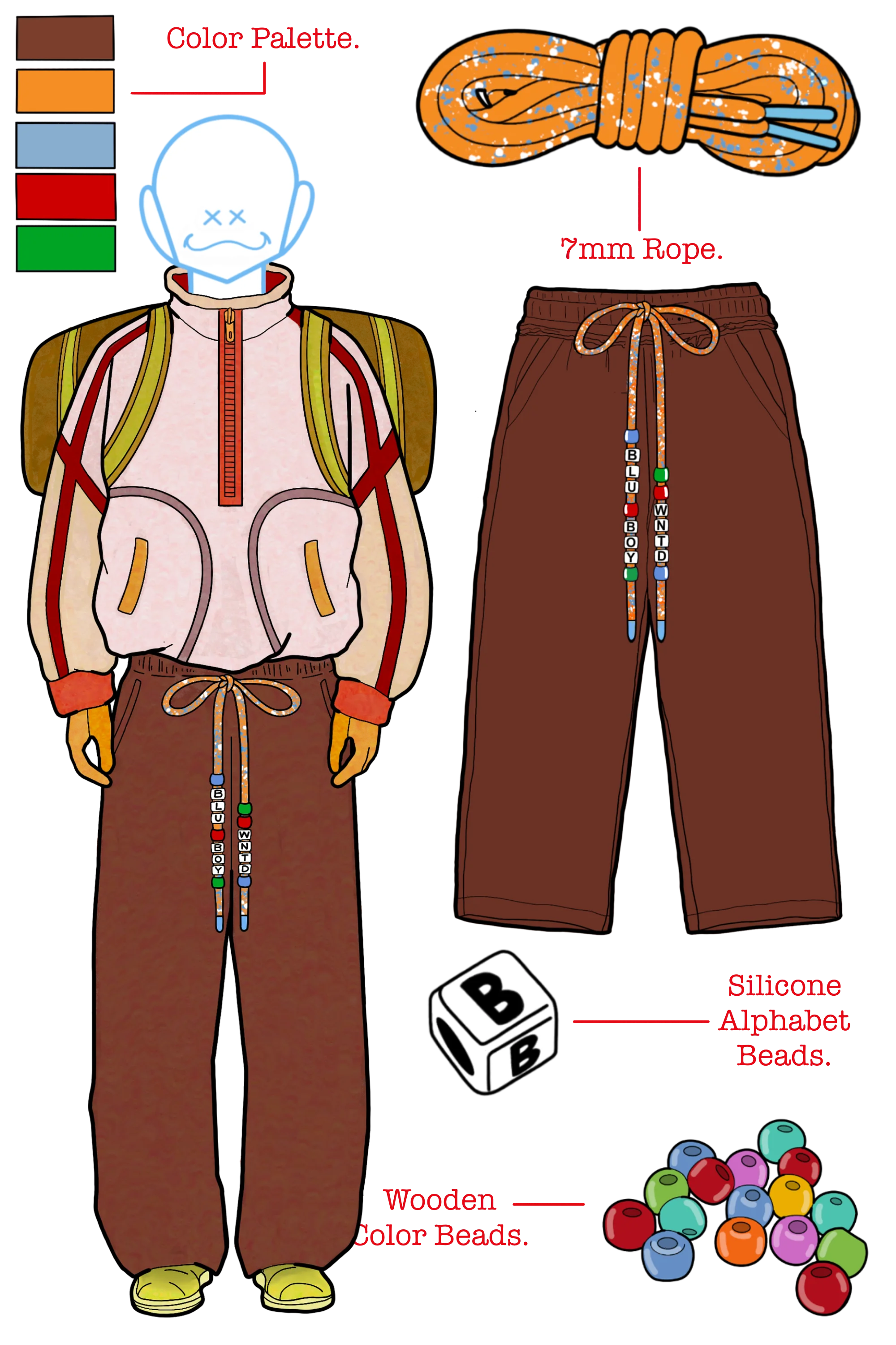 CHARM ROPE SWEATPANTS