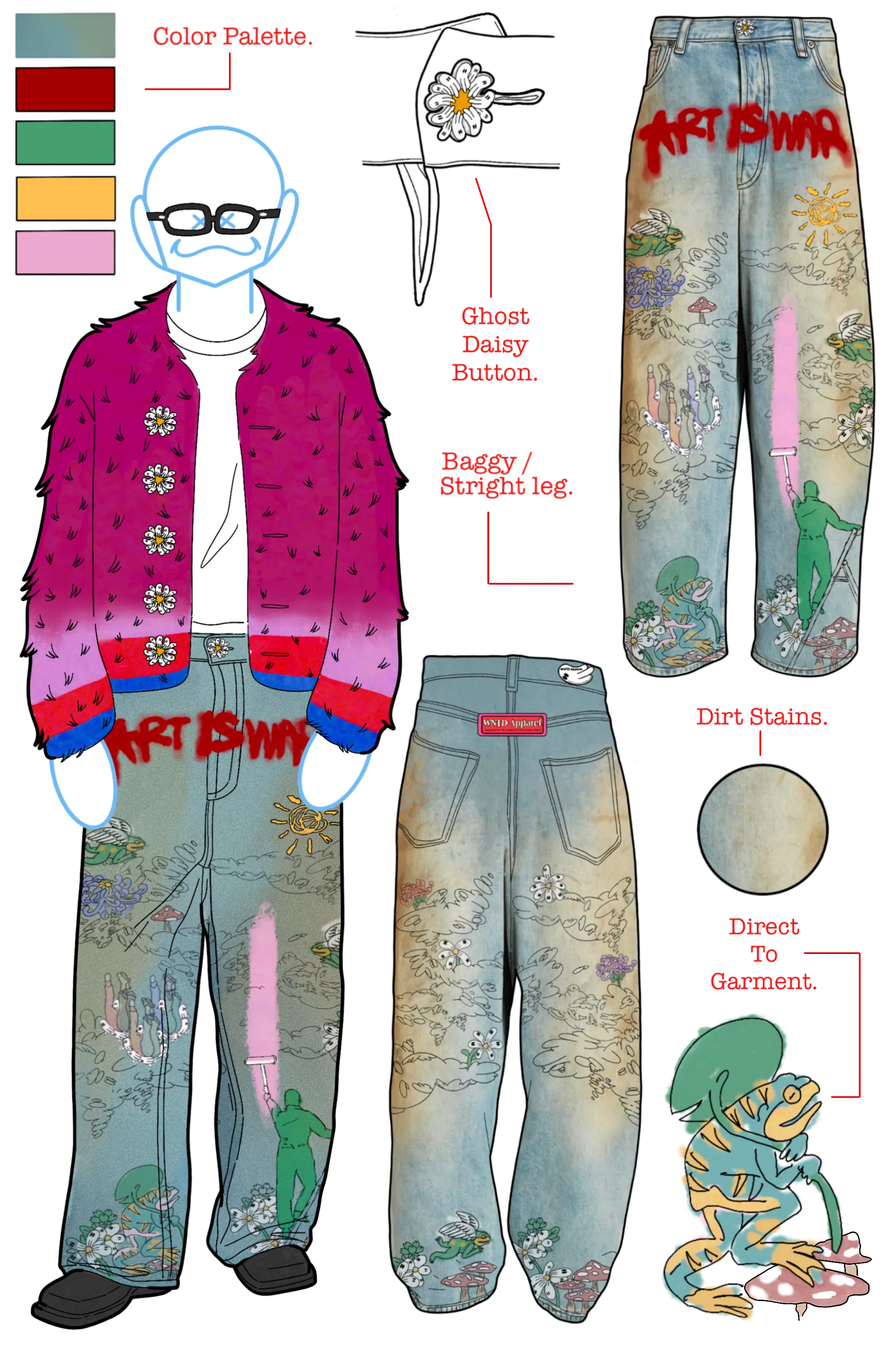 ART IS WAR PAINTER PANTS