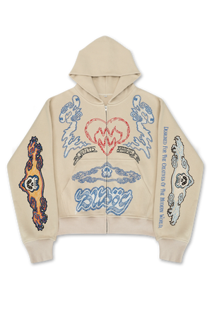 BLU BOY SKETCH ZIP HOODIE