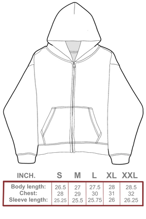 BLU BOY SKETCH ZIP HOODIE