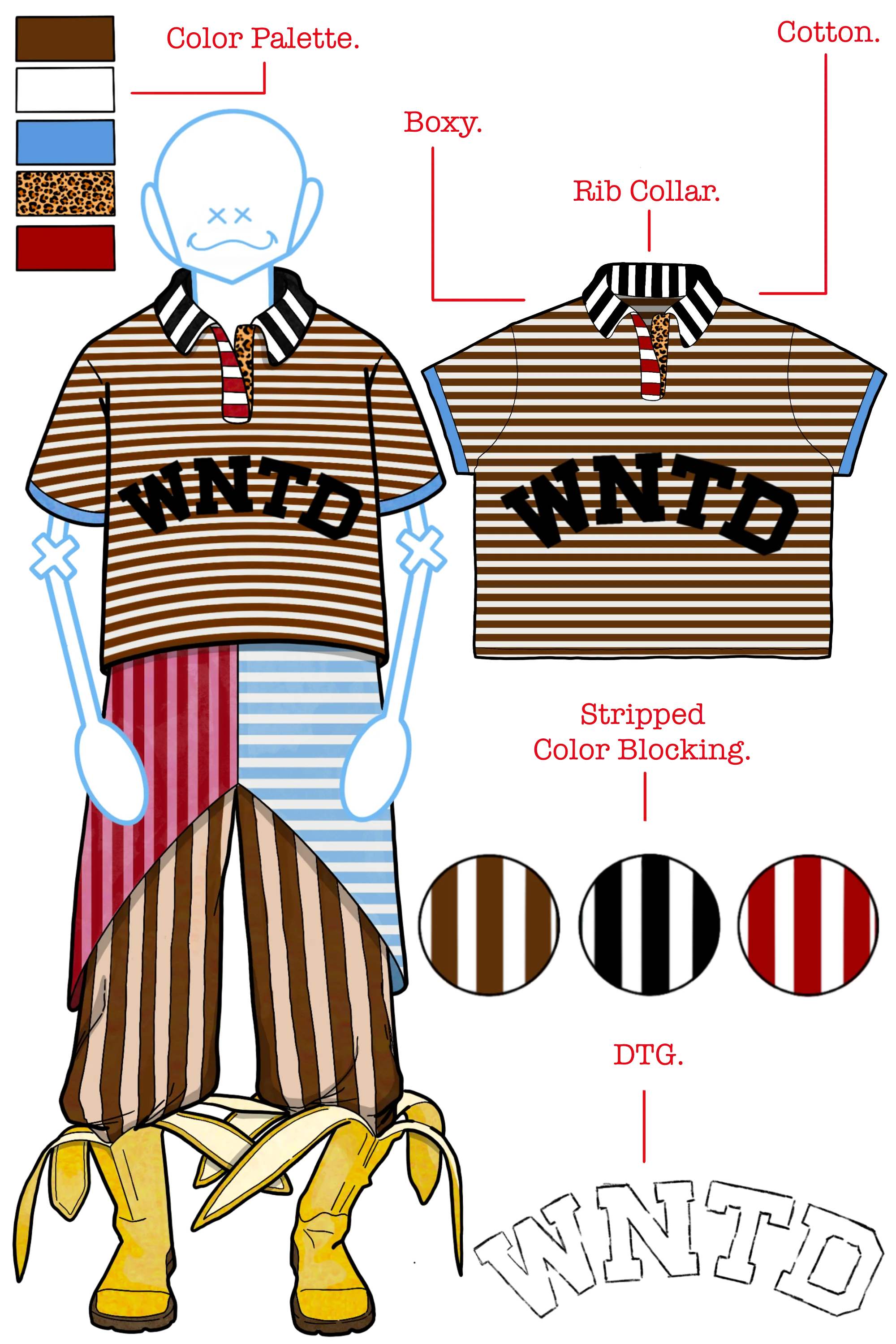 WNTD STRIPPED POLO