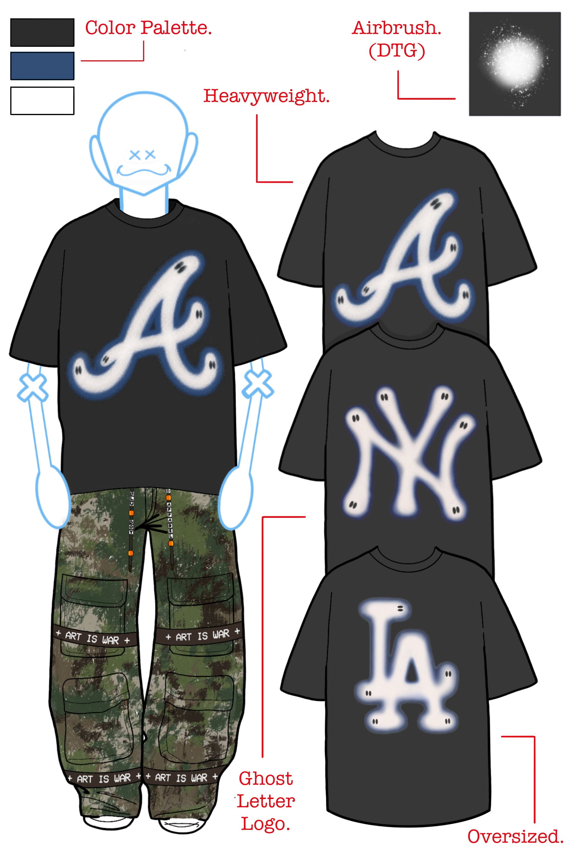 GHOST LETTER TEE