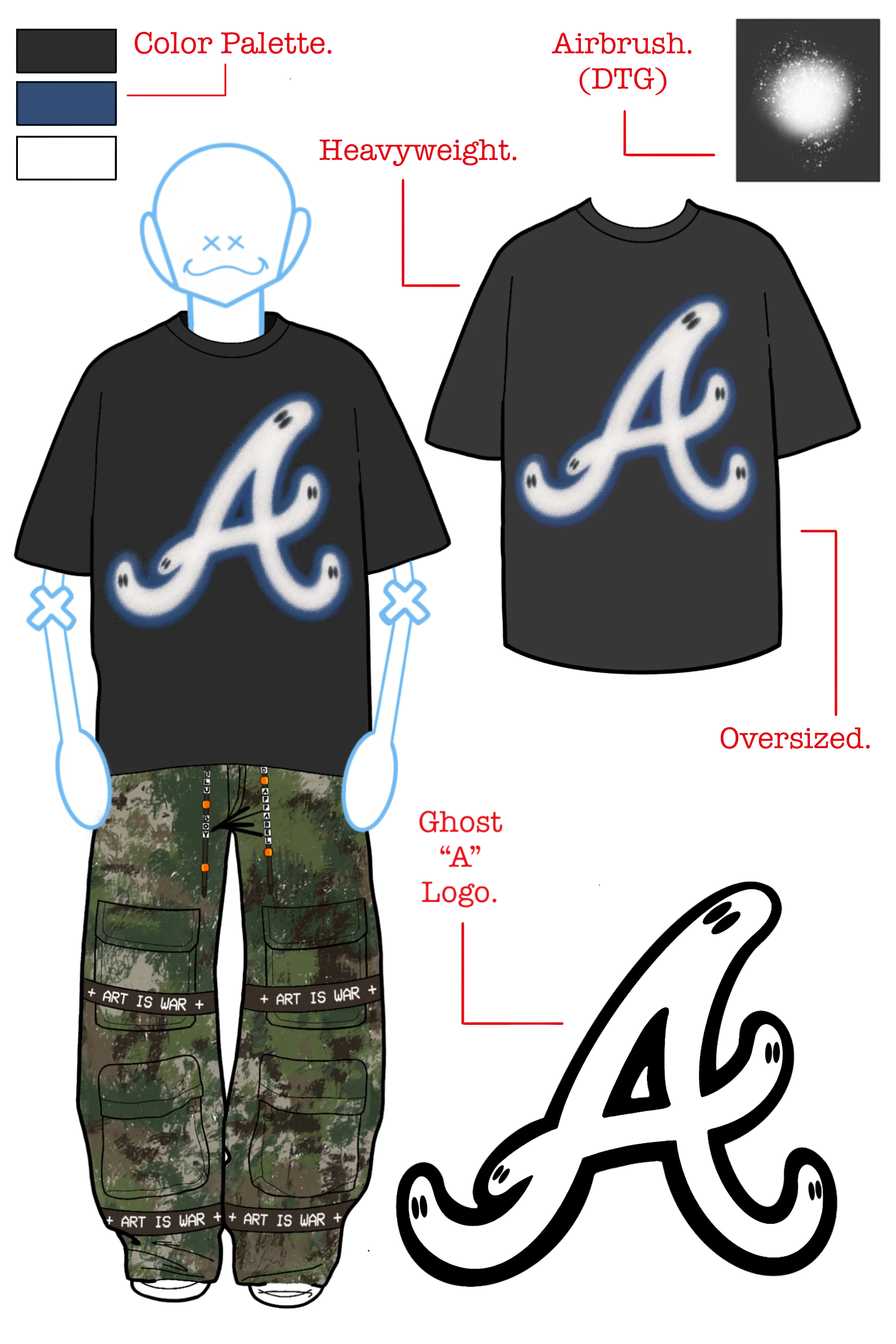 GHOST "A" TEE