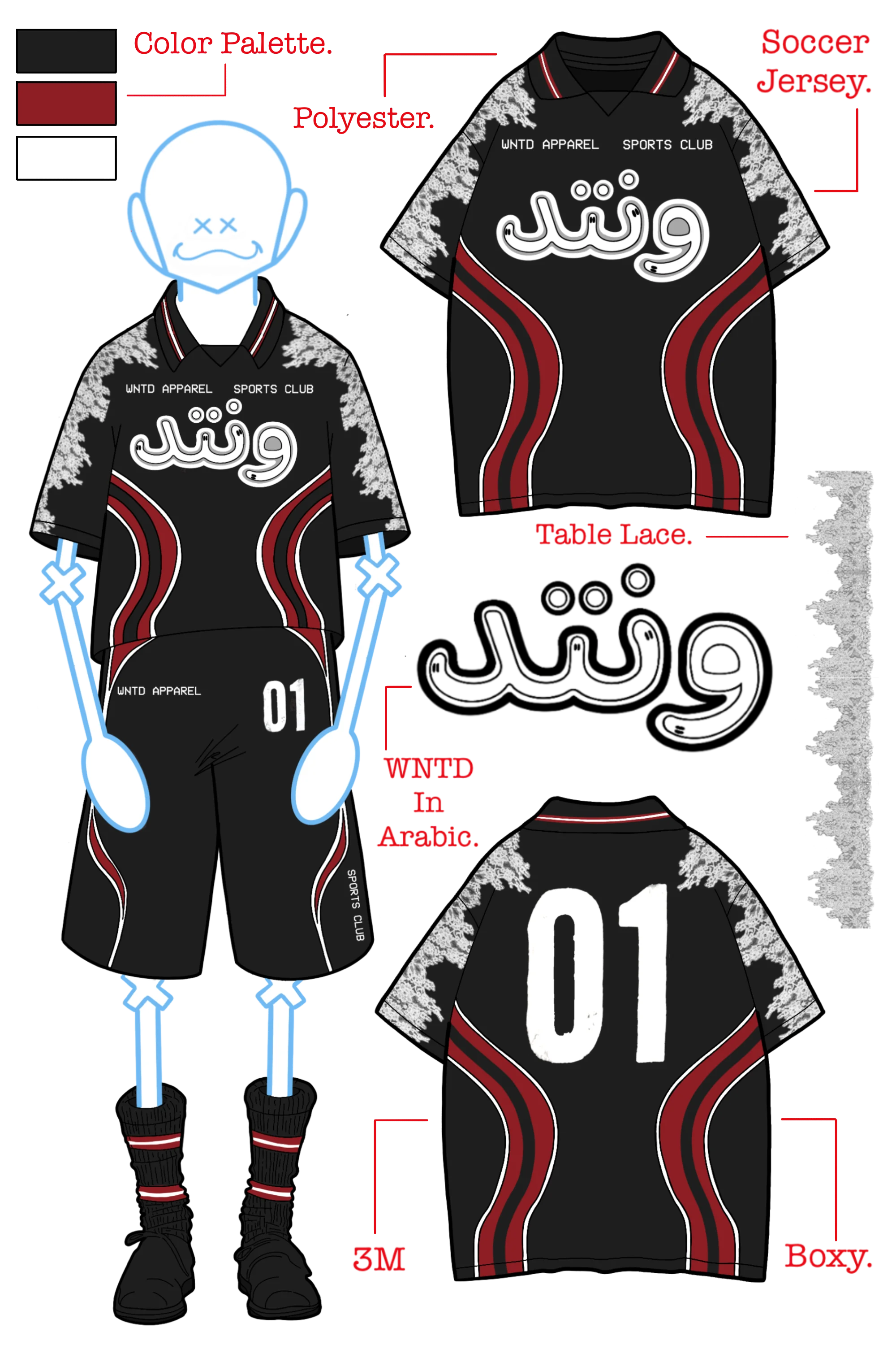 TABLE LACE SOCCOR JERSEY