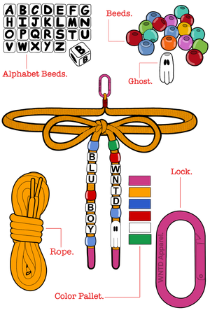 CHARM ROPE BELT