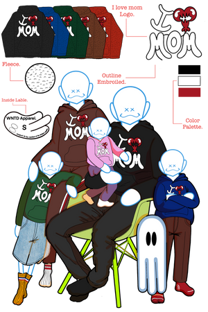 I LOVE MOM FLEECE HOODIE