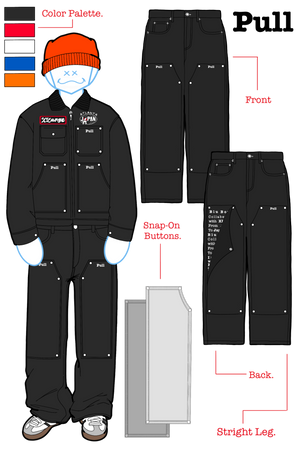 SNAP PANEL CARPENTER PANTS