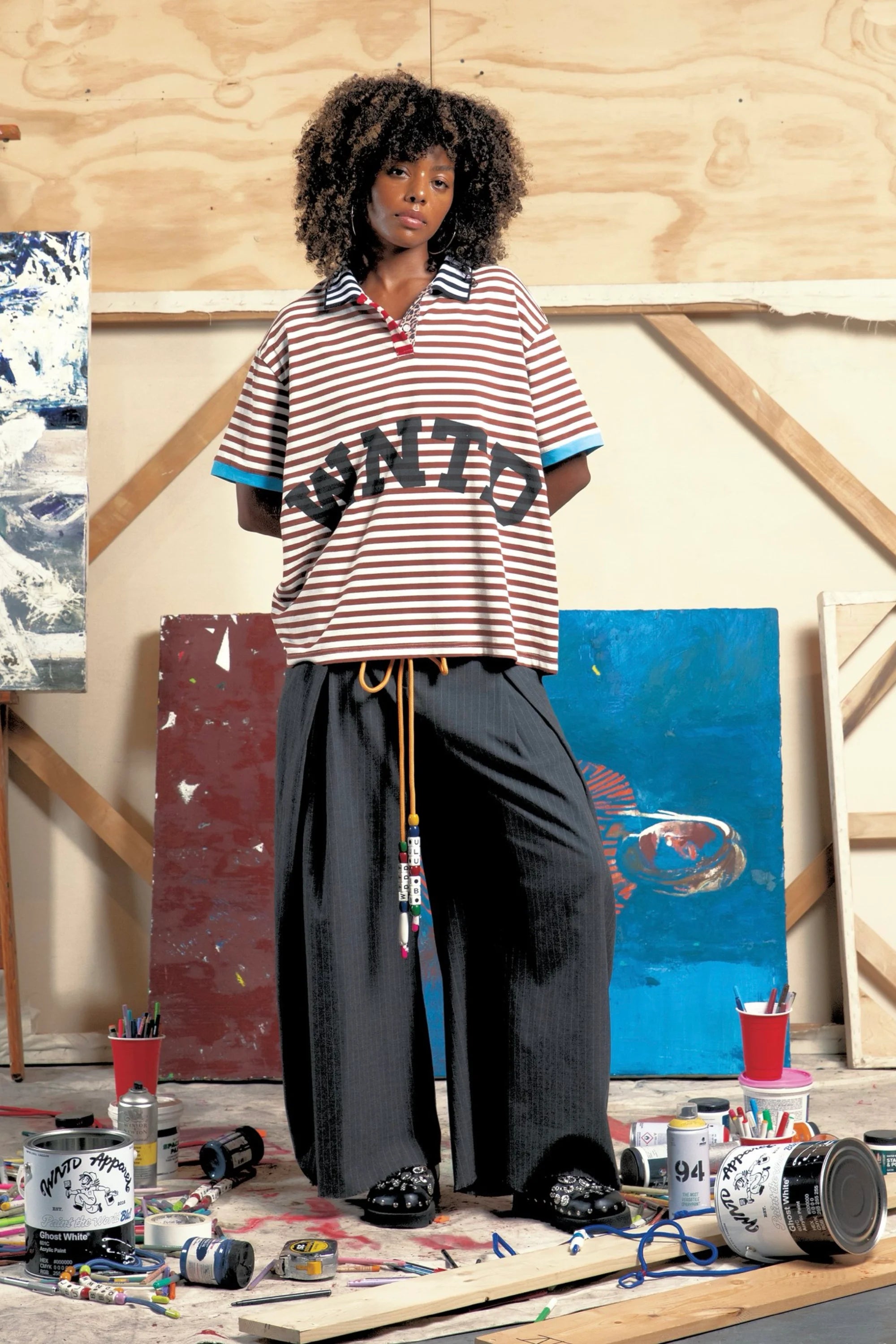 WNTD STRIPPED POLO