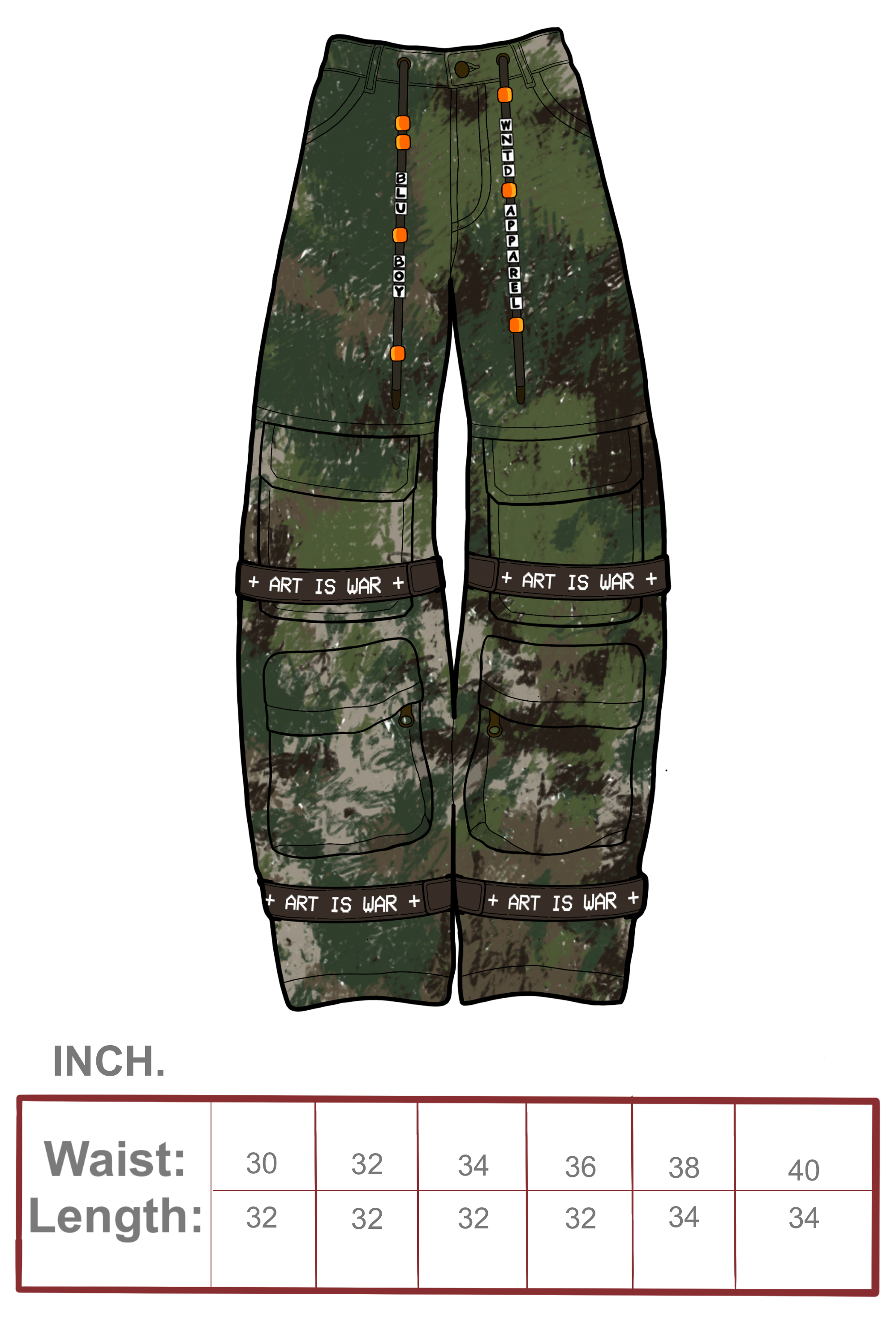ART IS WAR CARGO PANTS