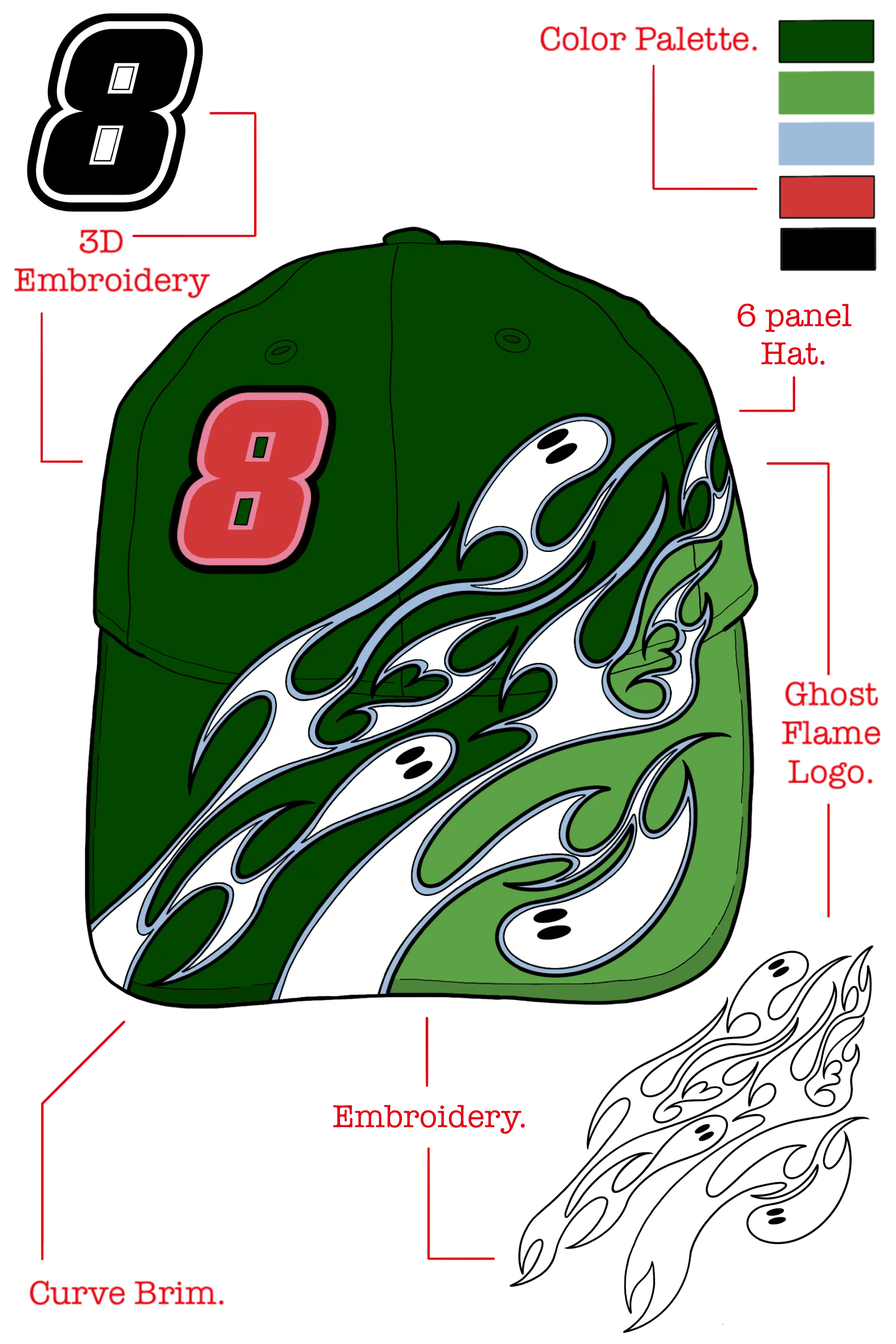 GHOST FLAME HAT
