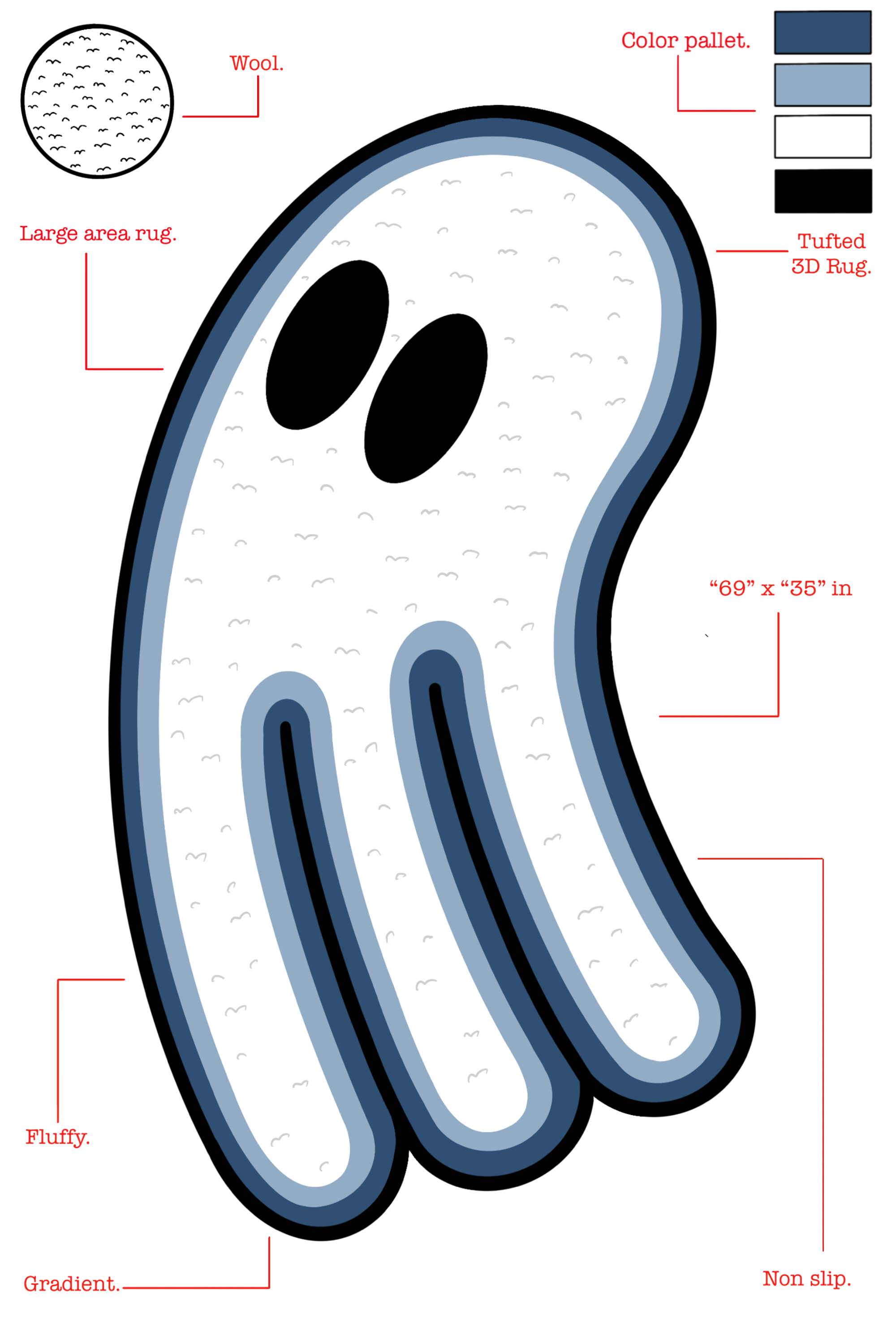 WNTD GHOST RUG