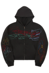 SCRIBBLE CONTOUR ART HOODIE