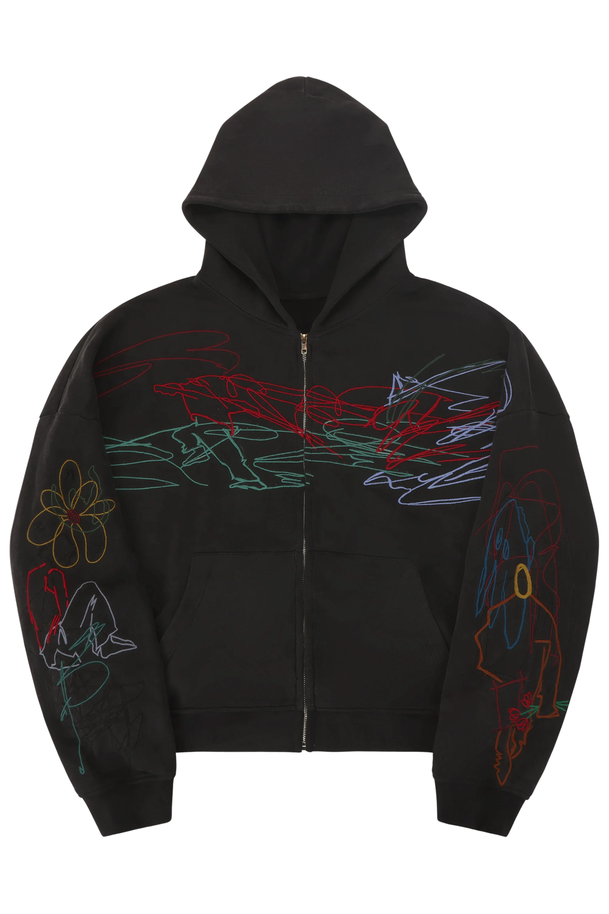 SCRIBBLE CONTOUR ART HOODIE