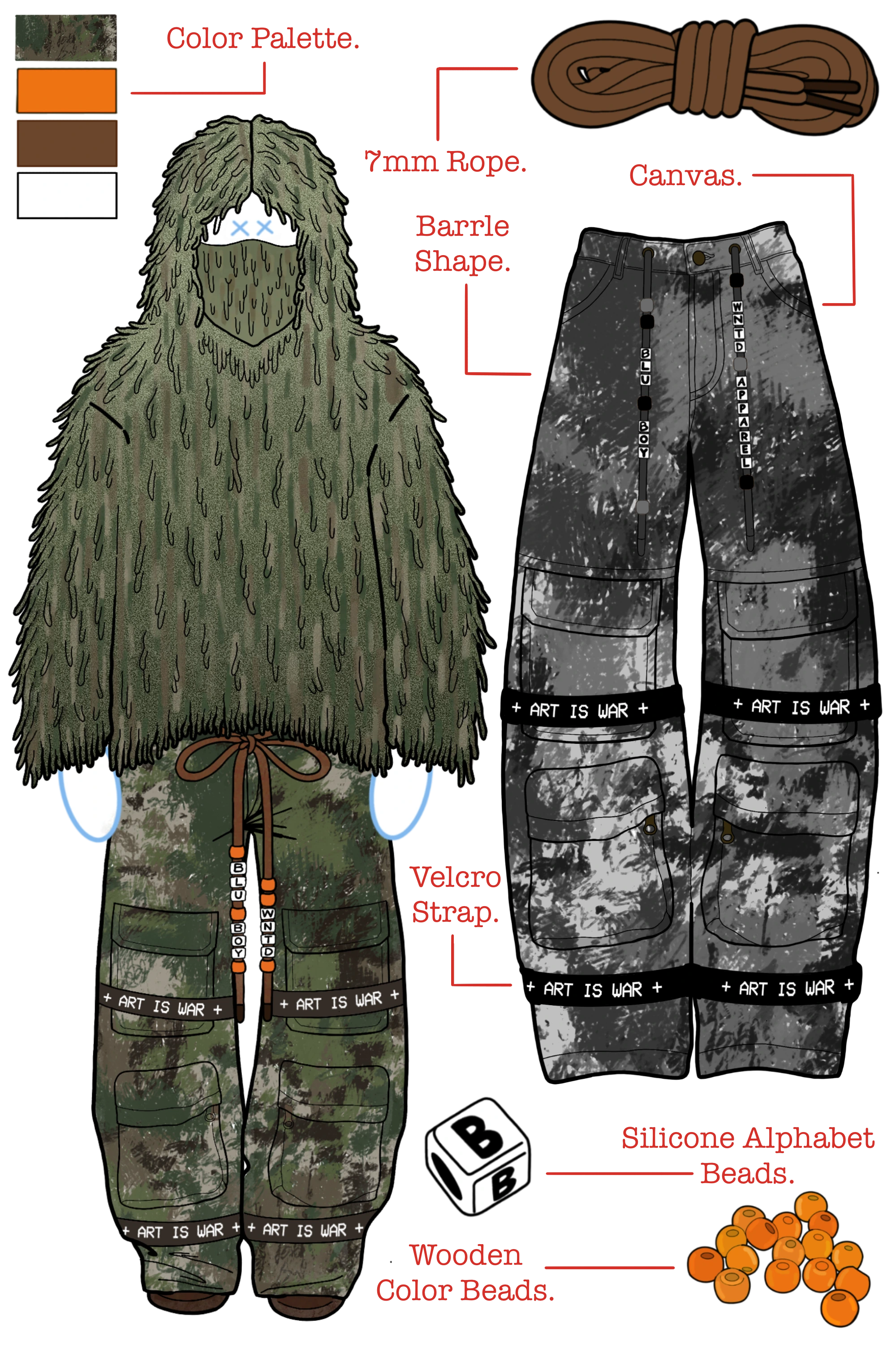 ART IS WAR CARGO PANTS