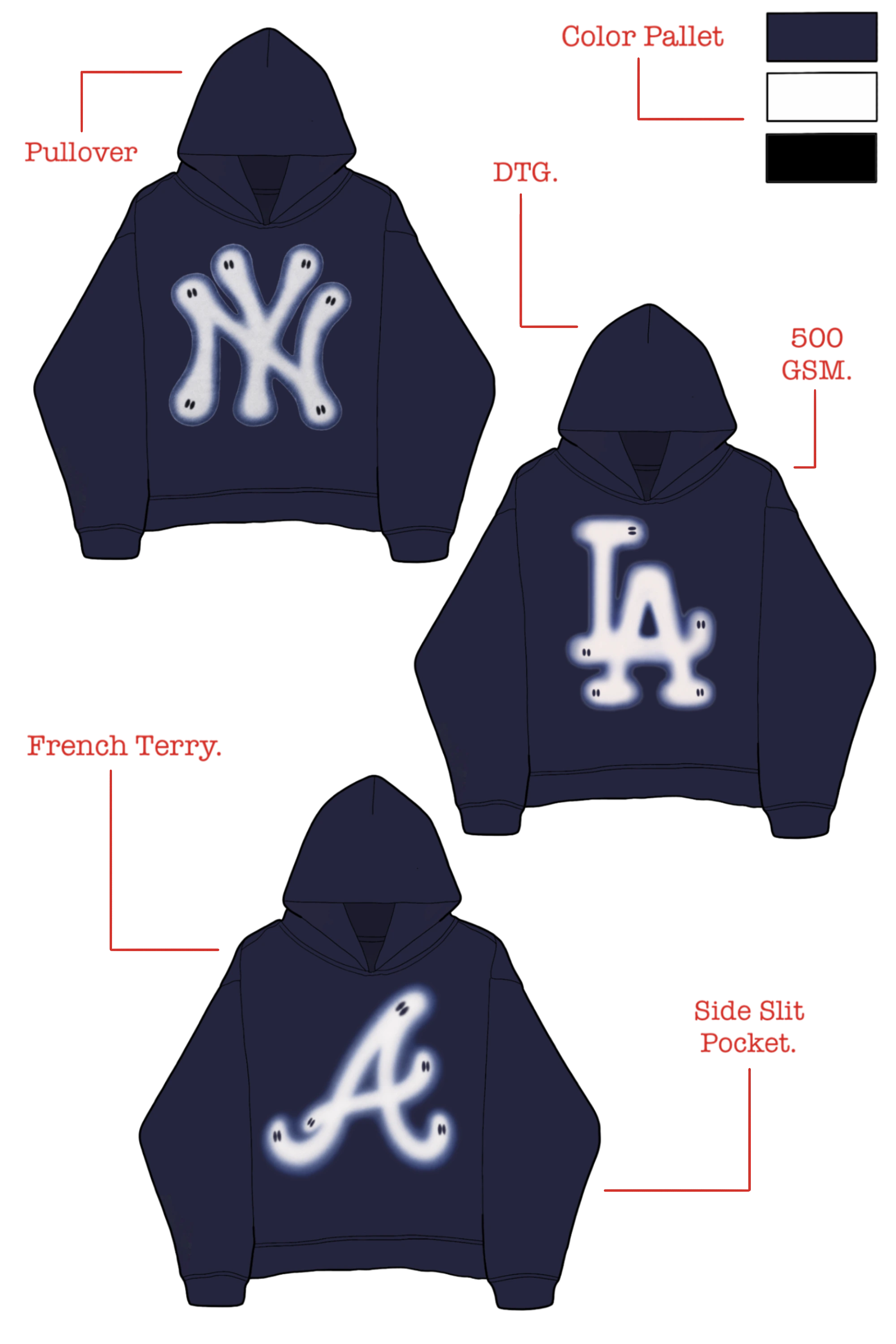 GHOST LETTER HOODIE