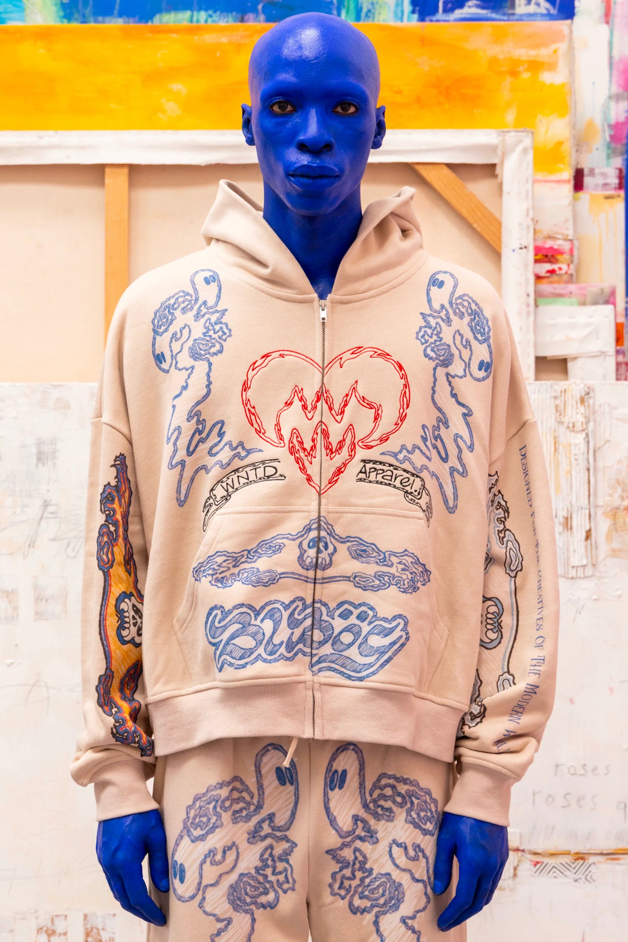 BLU BOY SKETCH ZIP HOODIE