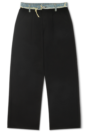 DENIM WAISTBAND TROUSERS
