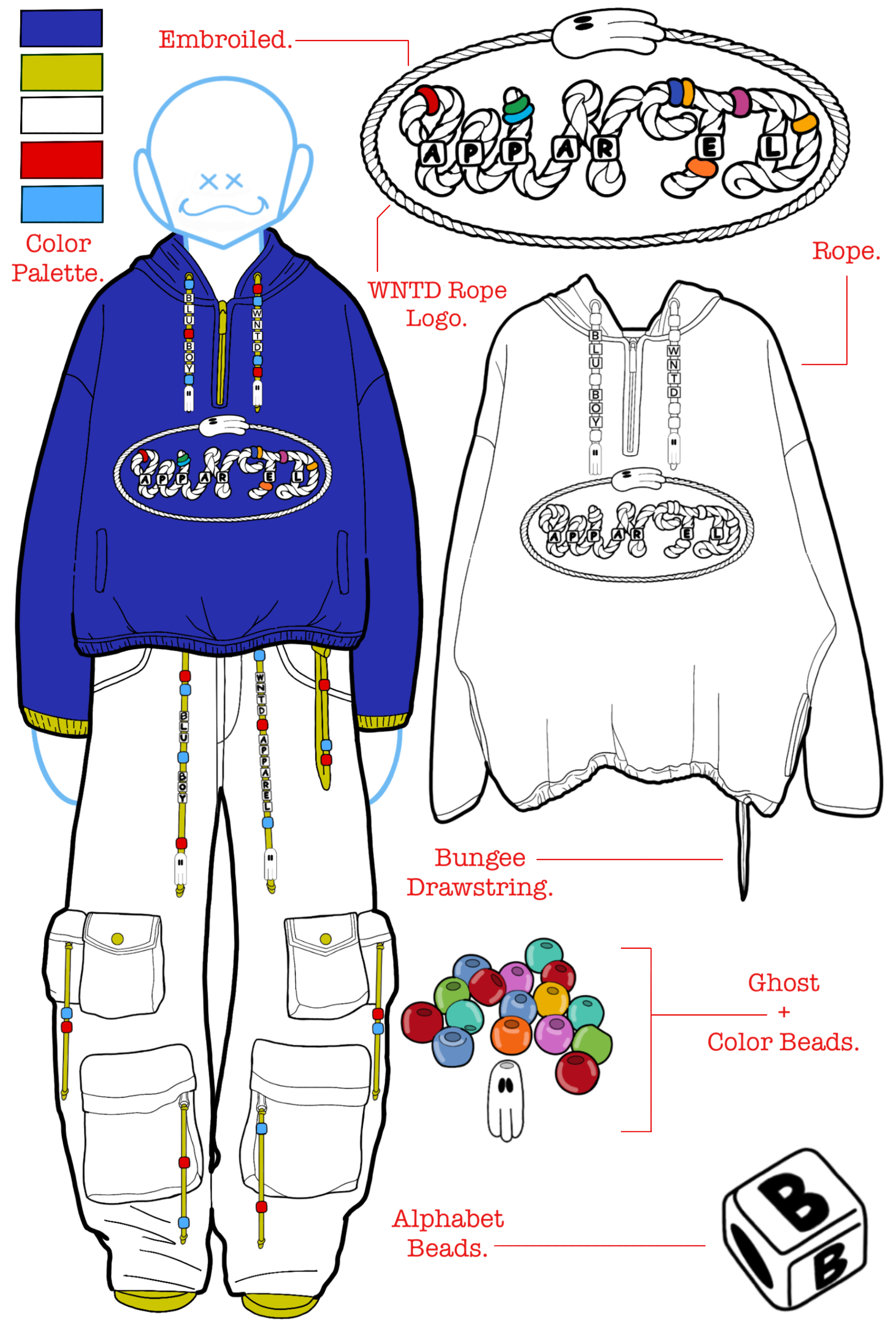 WNTD CHARM ROPE HOODIE