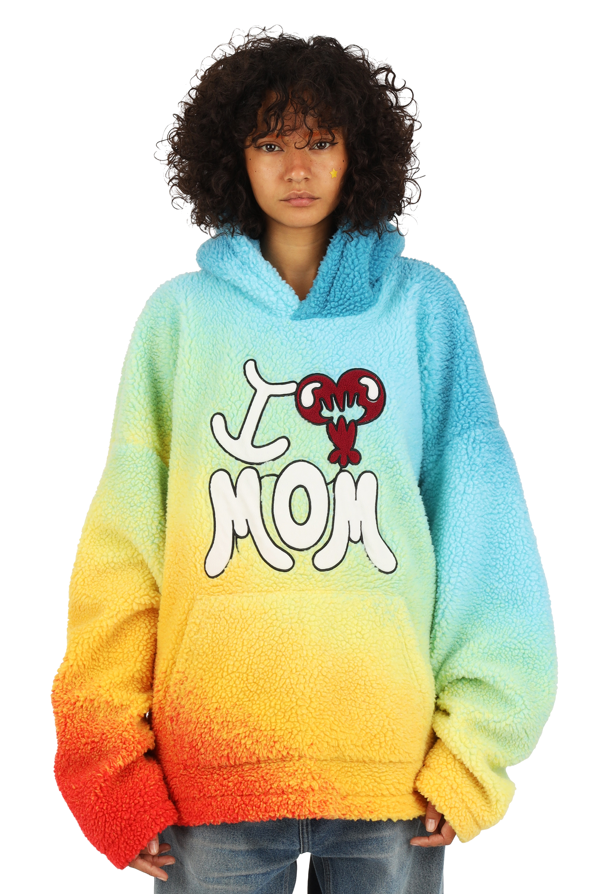 I LOVE MOM SHERPA HOODIE