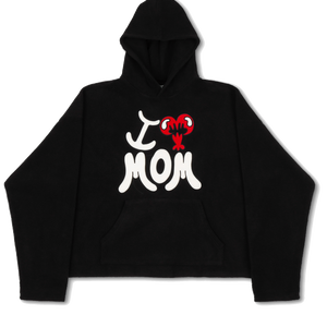 I LOVE MOM FLEECE HOODIE WNTD Apparel
